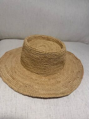 Straw Sun Hat - Natural Raffia Wide Brim